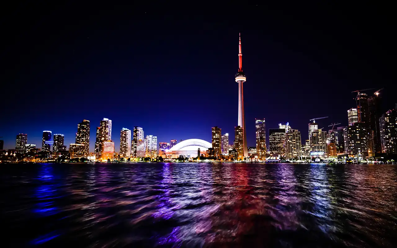 CN Tower, a tall, iconic observation tower in Toronto, Canada