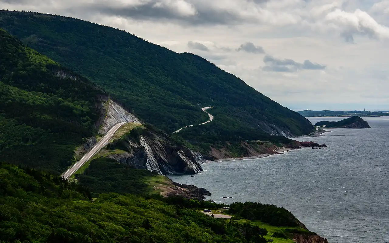 Scenic view of Cape Breton Highlands National Park