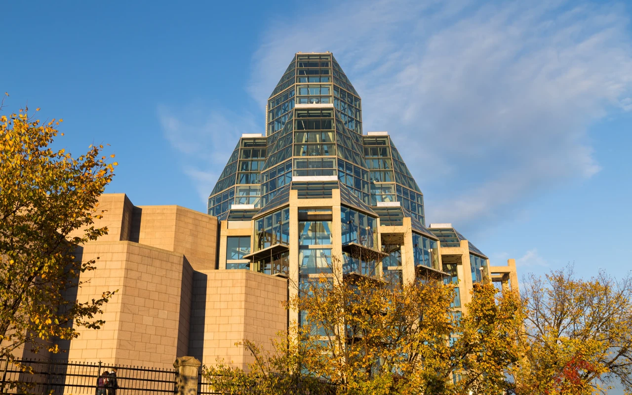 Visitors exploring the impressive art collection at the National Gallery of Canada, a renowned cultural institution