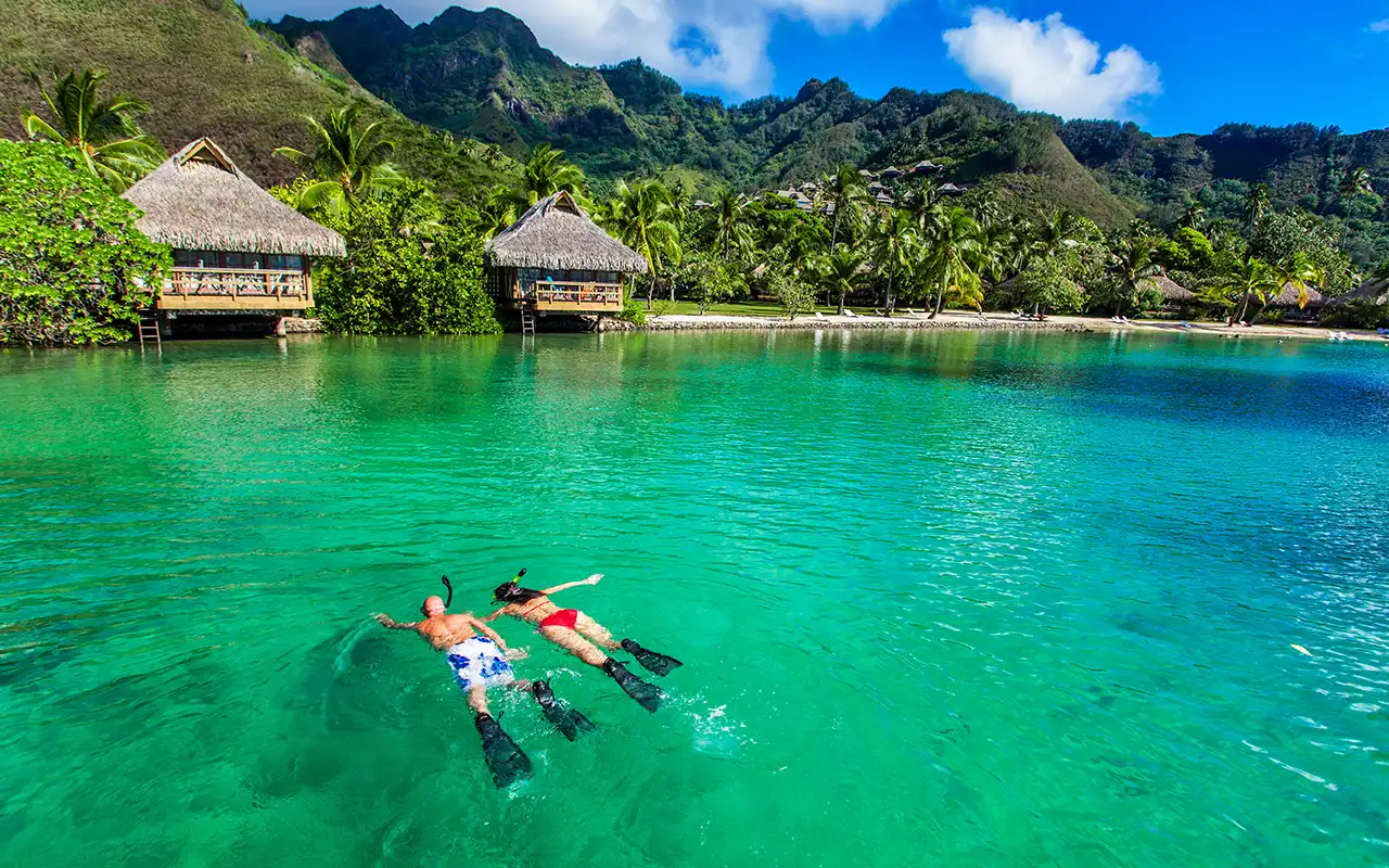Beautiful panoramic view of a beach in Oceania