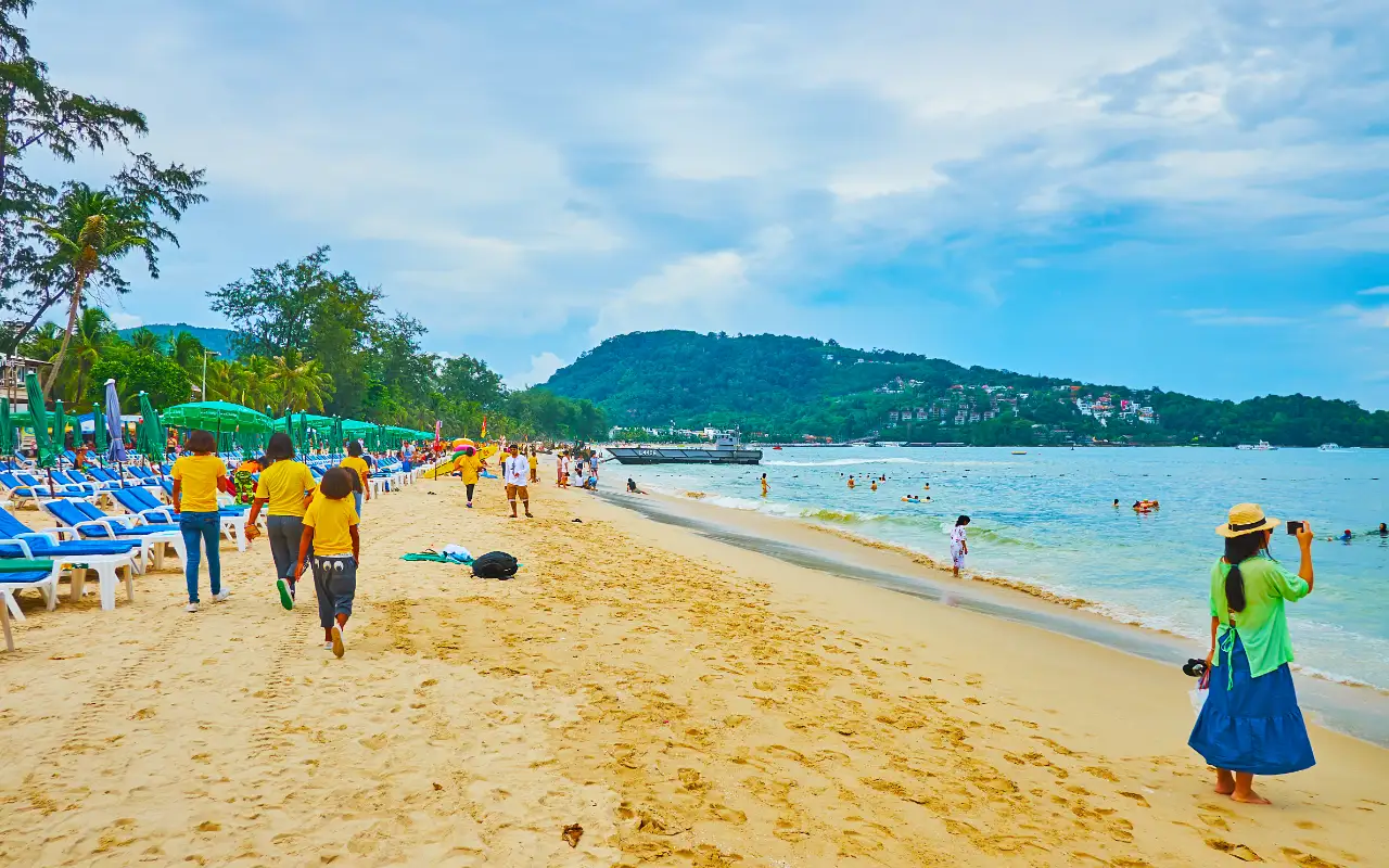 Stunning sunset view of Patong Beach in Thailand