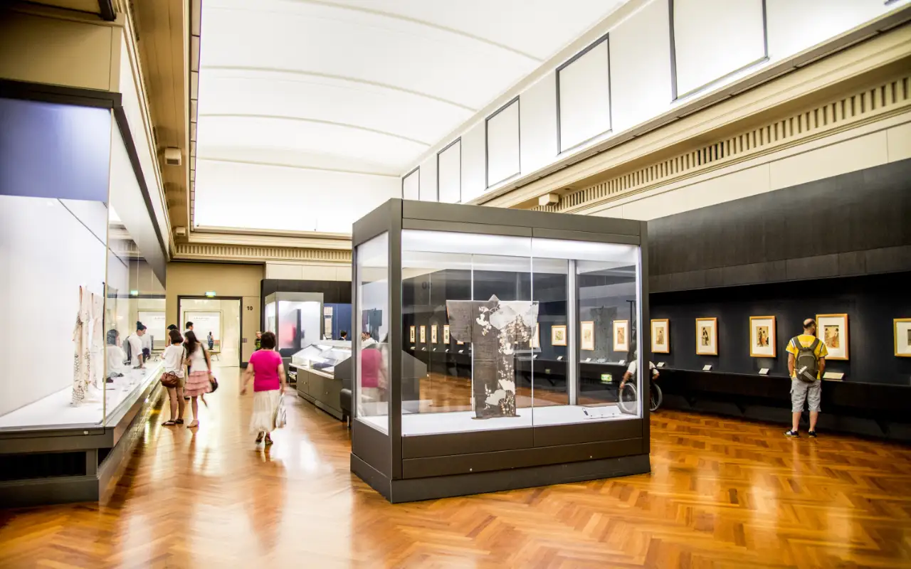 View of the entrance to the Tokyo National Museum, a prominent cultural landmark in Japan