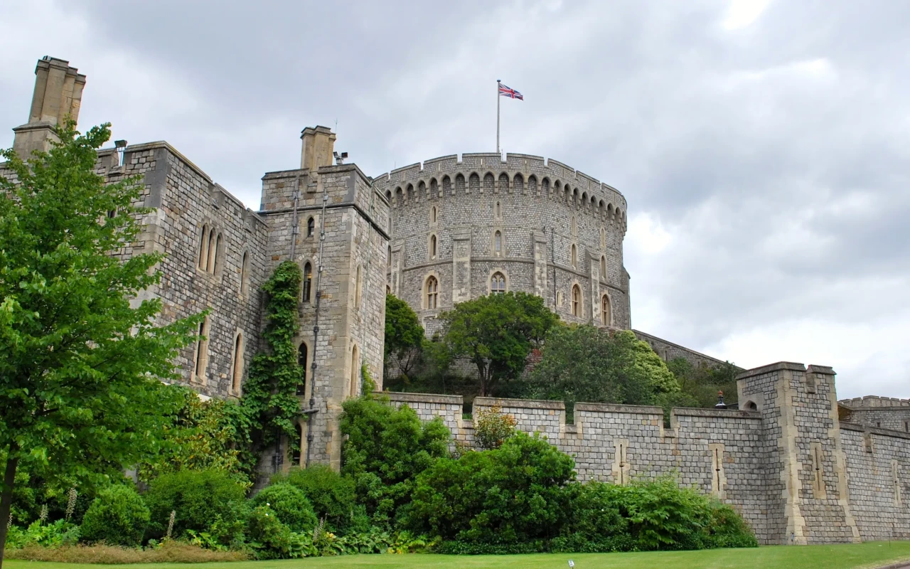 Panoramic view of the historic Windsor Castle in England