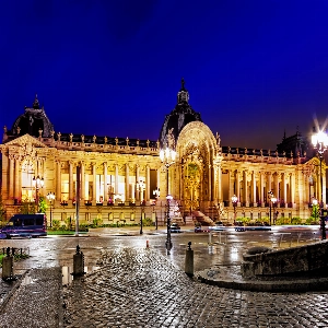 Stunning view of the iconic Grand Palais with its beautiful glass dome and intricate architecture in Paris
