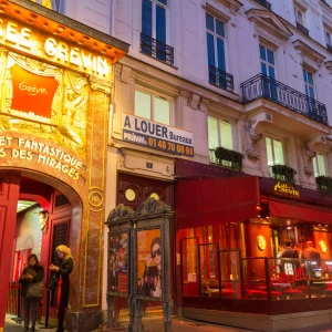 Musee Grevin entrance, featuring the famous French wax museum facade