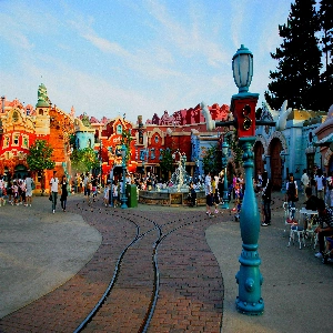 Vibrant image of the main entrance at Tokyo Disneyland