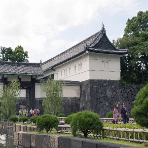 Beautiful aerial view of Tokyo Imperial Palace surrounded by lush greenery