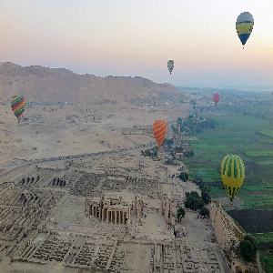 Aerial view of the historic Valley of the Kings in Egypt