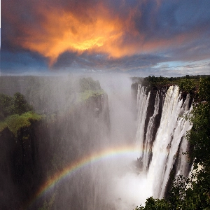 Stunning view of the majestic Victoria Falls