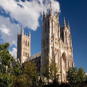 Stunning view of the iconic Washington National Cathedral