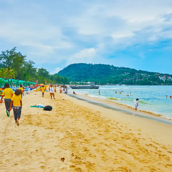 Stunning sunset view of Patong Beach in Thailand