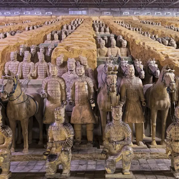 Image of the renowned Terracotta Army in Xi'an, China