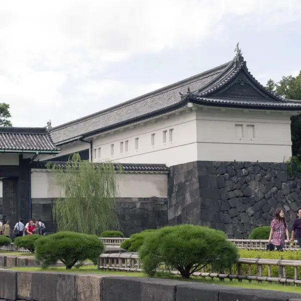 Beautiful aerial view of Tokyo Imperial Palace surrounded by lush greenery