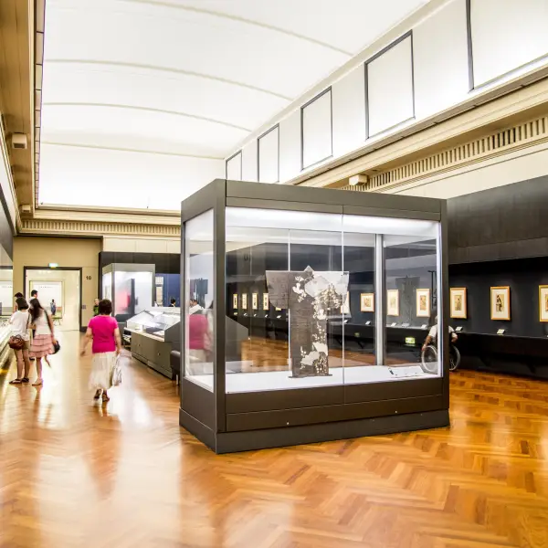 View of the entrance to the Tokyo National Museum, a prominent cultural landmark in Japan